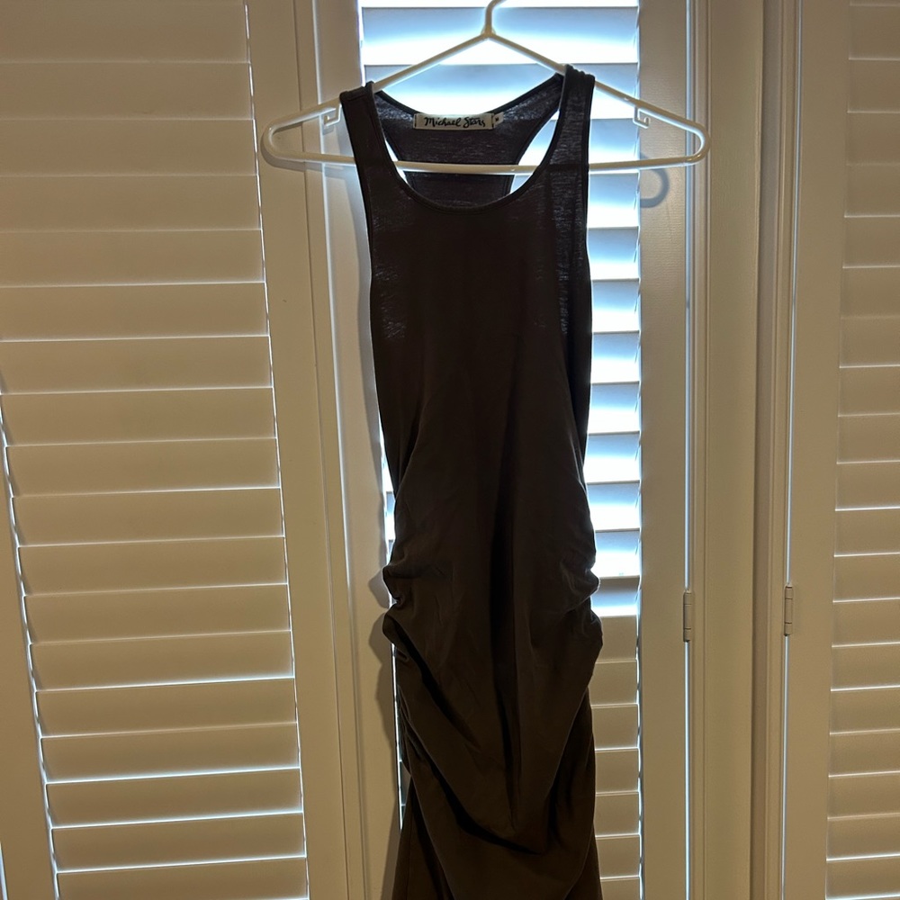 Brown Michael Stars Ruched Dress